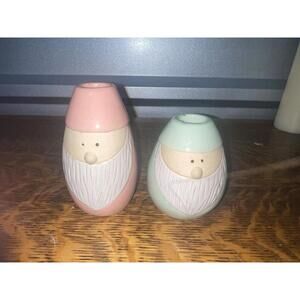 Unique Ceramic Gnome or "Gonk" Candle Holders